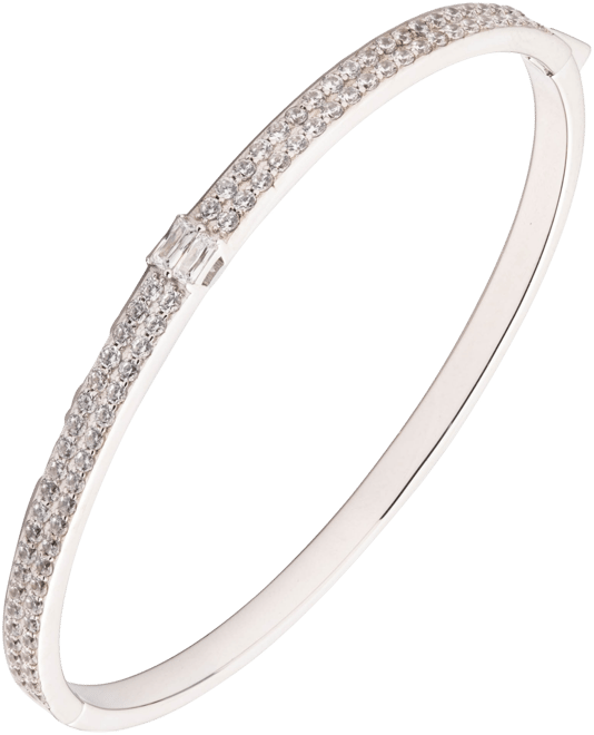 Ralph Lauren silver bangle 925 ラルフローレン Lauren Ralph Lauren Sterling Silver Cubic Zirconia Bangle