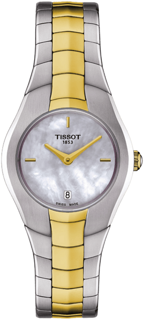 Women's Swiss T-Round Two-Tone Stainless Steel Bracelet Watch 26mm T0960092211100