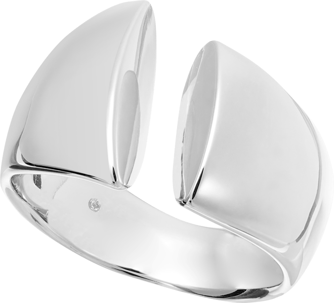 Silver, Gold Plated Brass Slit Top Ring