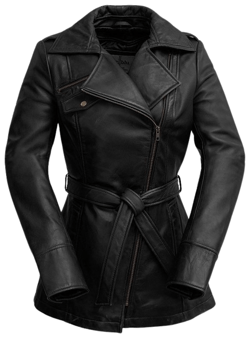 Women's Black Leather Jackets & Coats