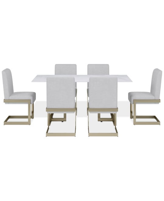 Emila 7 Pc. Dining Set (Rectangular Table & 6 Chairs), Created for Macy's