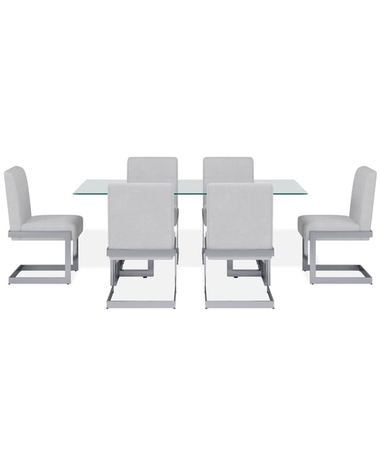 Emila 7 Pc. Dining Set (Rectangular Table & 6 Chairs), Created for Macy's