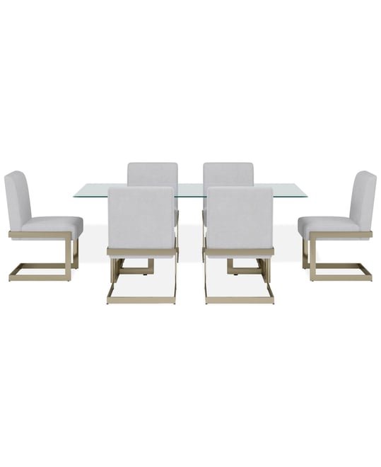 Emila 7 Pc. Dining Set (Rectangular Table & 6 Chairs), Created for Macy's