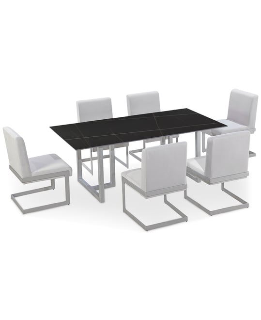 Emila 7 Pc. Dining Set (Rectangular Table & 6 Chairs), Created for Macy's