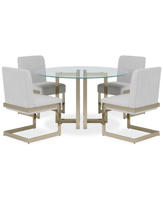 Emila 5 Pc. Dining Set (Round Table & 4 Chairs), Created for Macy's