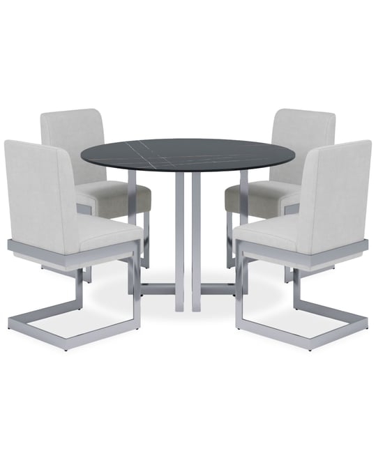 Emila 5 Pc. Dining Set (Round Table & 4 Chairs), Created for Macy's