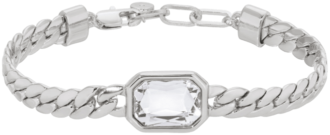 Deco Crystal Statement Cuban Chain Bracelet