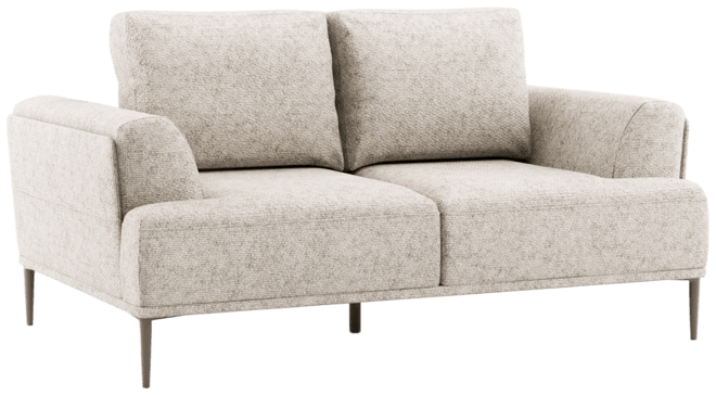 65" Orlandi Chenille 2-Seater Flared Arm Loveseat