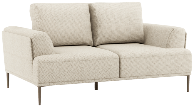 65" Orlandi Chenille 2-Seater Flared Arm Loveseat