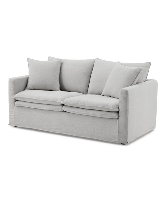 68" Linen Maddy 2-Seater Narrow Track Arm Loveseat