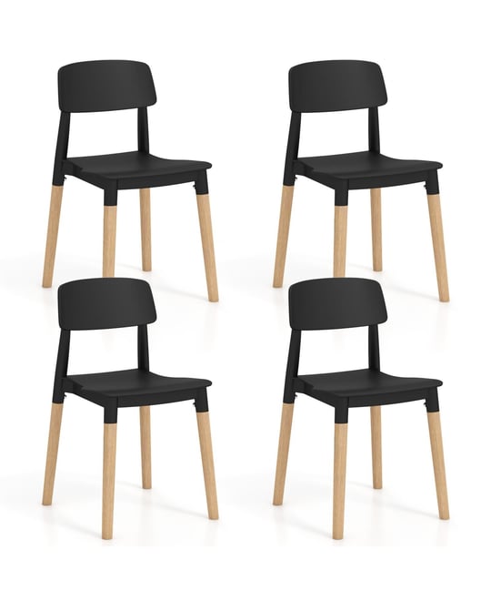 Modern Dining Side Chairs Set of 4 with Ergonomic Backrest for Dining Room