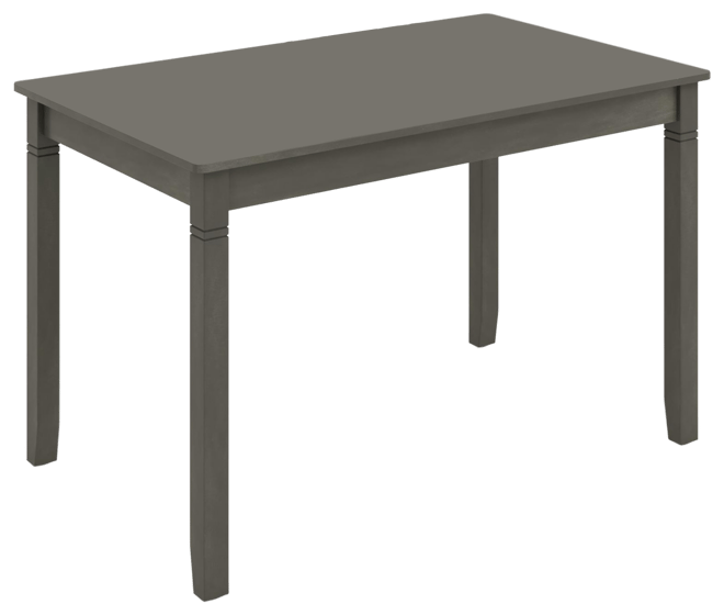 48-Inch Wooden Dining Table for 4 People Rectangular Kitchen Table with Rubber Wood Legs