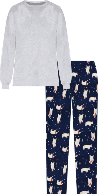 Men's Crew Neck Fleece Pajama Set