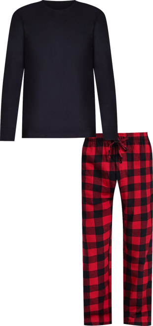 Men's Crew Neck Knit Pajama Set