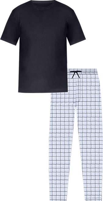 Men's Short Sleeve Knit Pajama Set