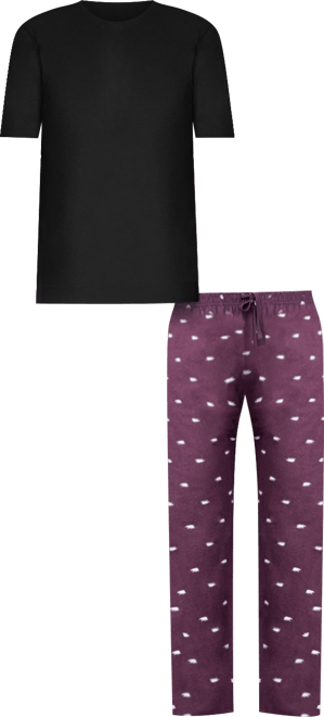 Men's Short Sleeve Knit Pajama Set