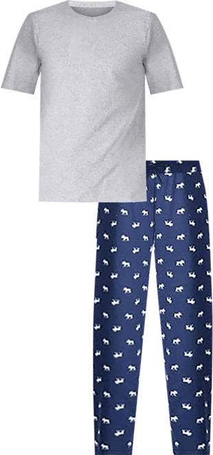 Men's Short Sleeve Knit Pajama Set