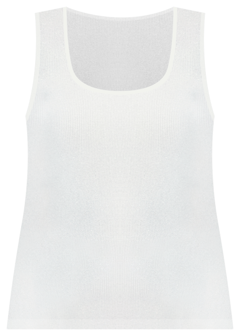 Plus Size Metallic Rib-Knit Scoop-Neck Tank