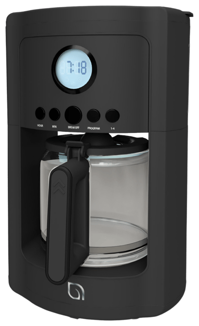 12 Cup Coffee Maker – Programmable Brewing Options with Timer, Beautiful Design, Glass Pot