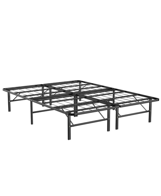 Queen Size Foldable Metal Platform Bed with Tool-Free Assembly-Queen size