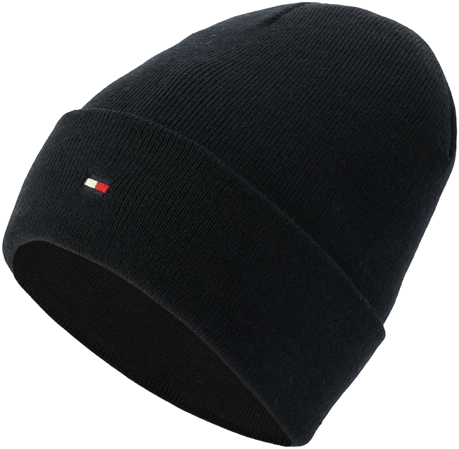 Men's Flag Embroidery Double Cuff Beanie