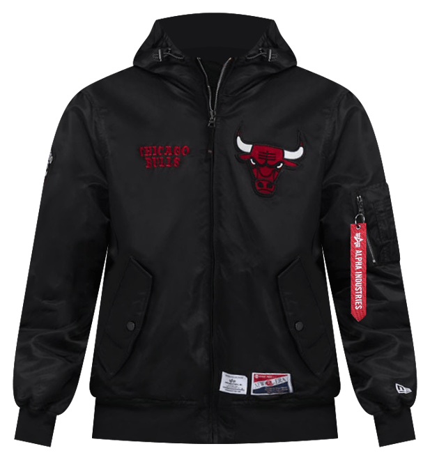 Shop New Era Alpha Industries Historic L-2B Chicago Bulls