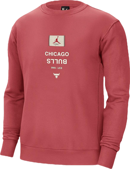 Men's Red Chicago Bulls Courtside Statement Edition Heavyweight Pullover Sweatshirt