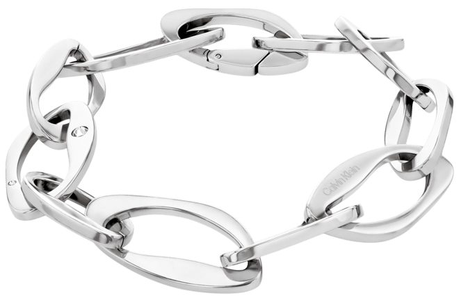 Pave Sculpted Link Chain Bracelet