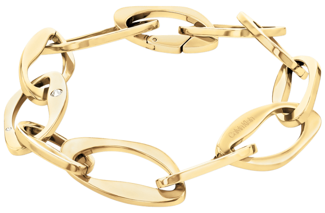 Pave Sculpted Link Chain Bracelet