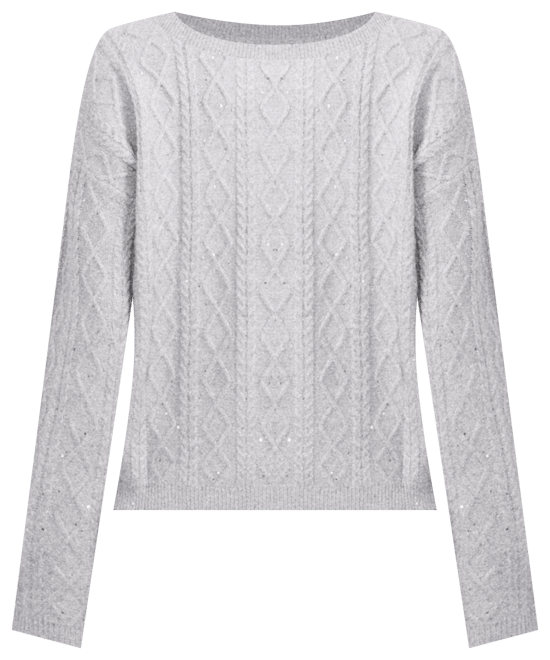 Women's Embellished Cable-Knit Pullover Sweater