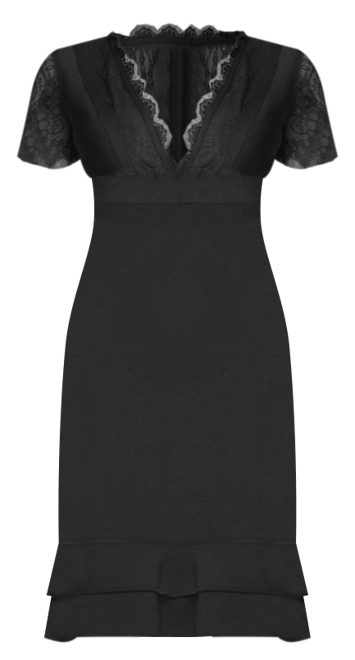 Women's Bandage Dress With Lace Detail