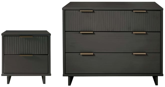 Granville 2-Piece 3-Drawer Standard Dresser and 2-Drawer Nightstand Set
