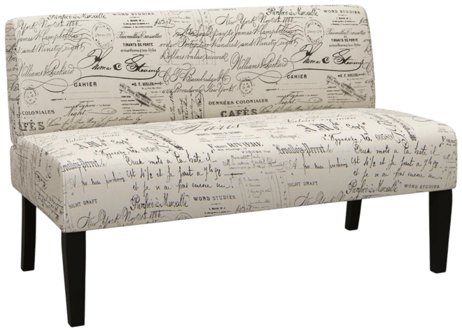 Living Room Wooden Leg Armless Loveseat Sofa