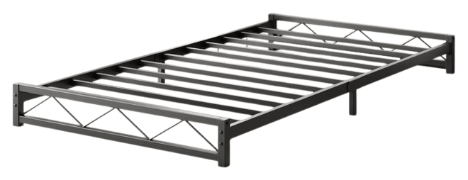 6 Inches King Size Metal Platform Bed Frame,Low Bed Frame with Steel Slat Support, Mattress Foundation, No Box Spring Needed, Easy Assembly