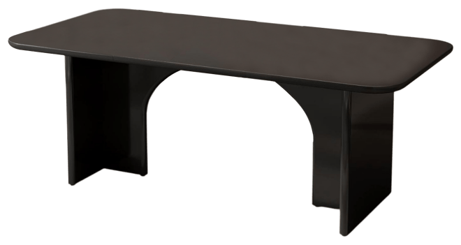 Modern Dining Table for 4-6 People, 62.99" Large Rectangle Kitchen Table with Arch Design Legs