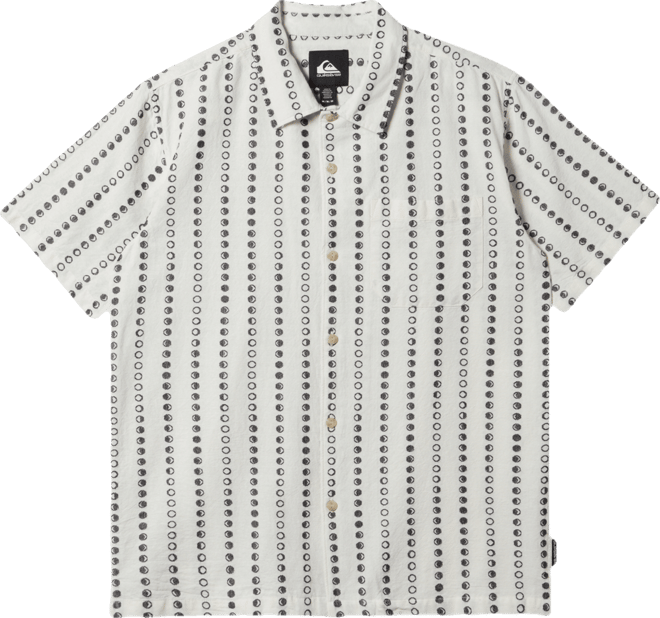 Men's Lunar Phases Casual Short Sleeve Shirt