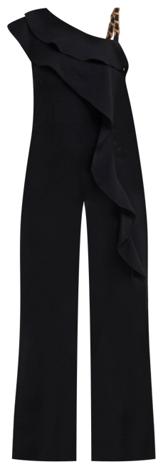 Women's Knit Crepe Cascade Wide Leg Jumpsuit