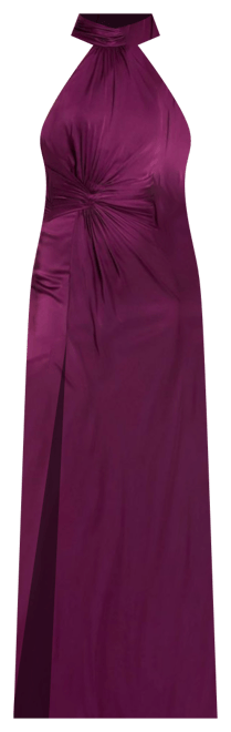 Mac Duggal Open Back High Neck Side Ruched Gown | Bloomingdale's