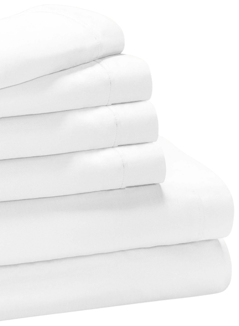 1000 Thread Count Cotton Blend Solid Deep Pocket Bed Sheet Set