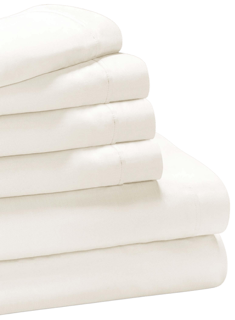 1000 Thread Count Cotton Blend Solid Deep Pocket Bed Sheet Set
