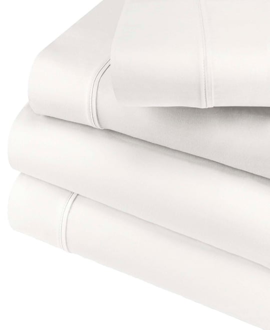 600 Thread Count Cotton Blend Solid Deep Pocket Sheet Set, Split King
