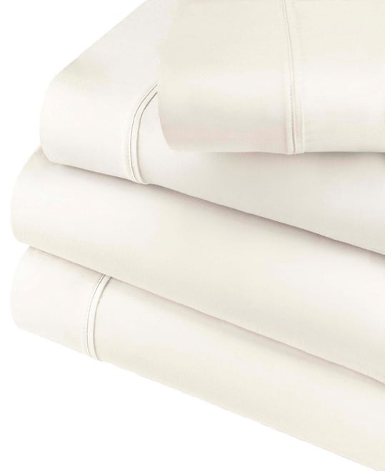600 Thread Count Cotton Blend Solid Deep Pocket Sheet Set, Split King