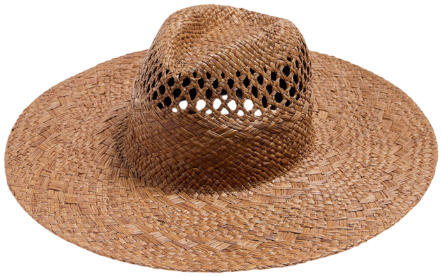 Raffia Mixed Stitch Fedora - Dark Brown | Faherty Brand