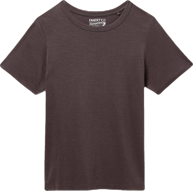 Faherty  Sunwashed Tee レディース シャツ トップス Washed Black Sunwashed Crew Tee - Washed Black | Faherty Brand