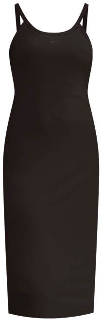 Nike Sportswear Chill Knit Vestido de tirantes de tela de minicanalé ajustado para mujer