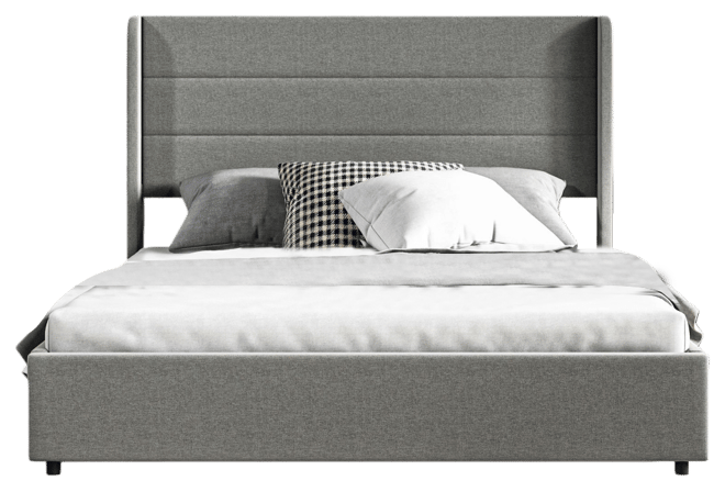 Homcom Queen Bed Frame with Headboard, Led Lights, Charging Station,