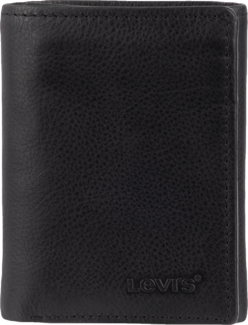 Men's Rfid Genuine Leather Trifold Wallet with Hidden Zipper Pocket