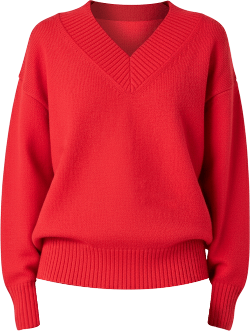 Women's V Neckline Oversized Sweater