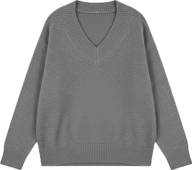 Women's V Neckline Oversized Sweater