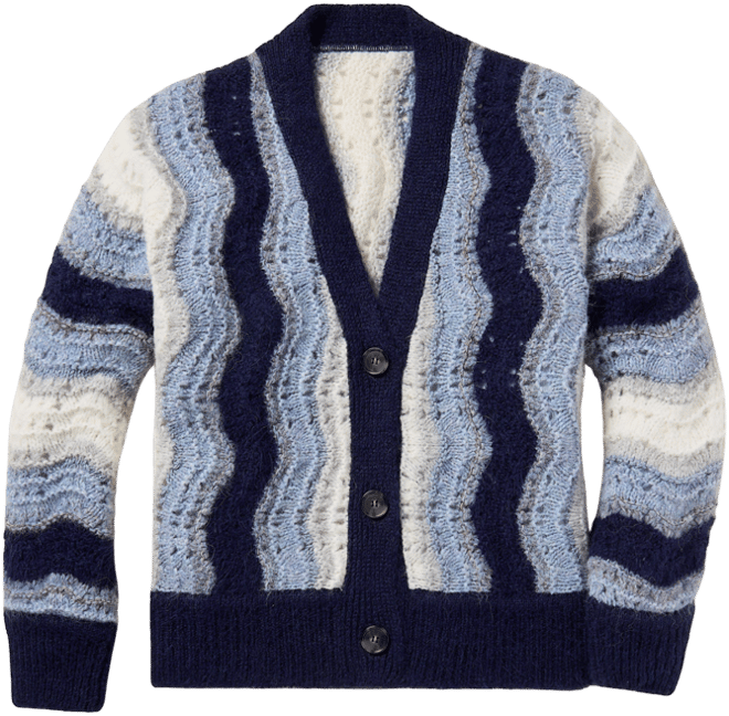 Freeride Cardigan - Indigo Waves | Faherty Brand